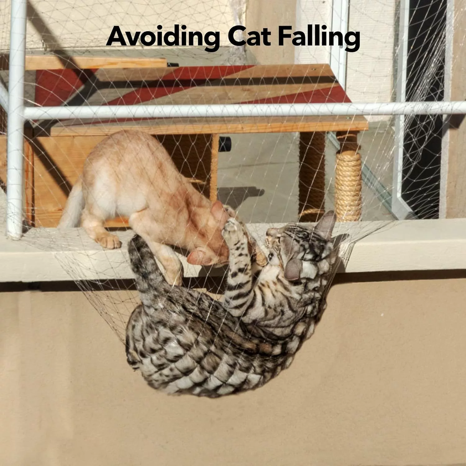 Хит продаж: Защитная сетка для животных (различные размеры) для балконов, лестниц и окон – предотвращает падение кошек, сетка для кошек, ограждение для кошек
