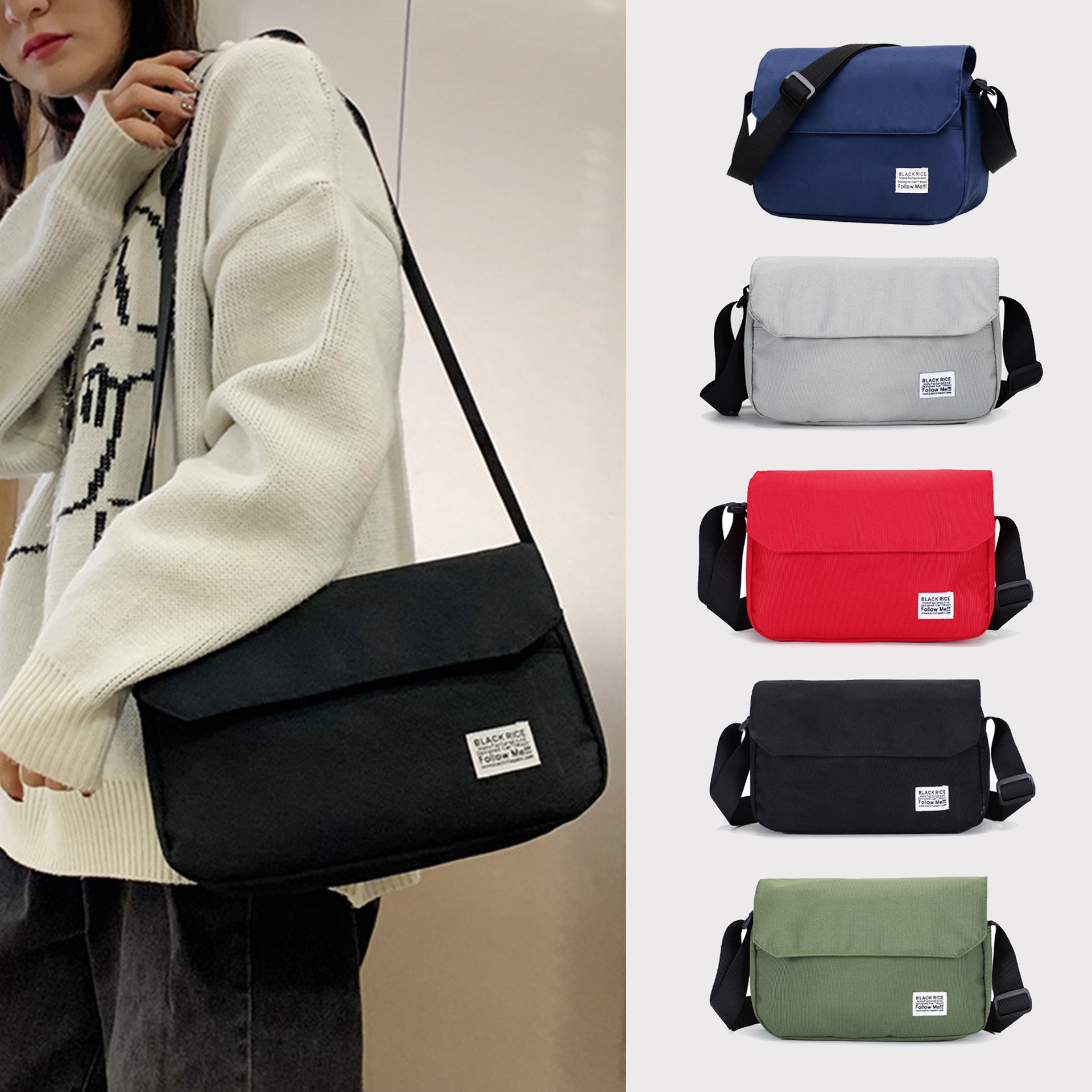 Single shoulder bag wholesale 2022 new Japanese casual tide INS cross-body bag fashion Korean portable simple canvas bag