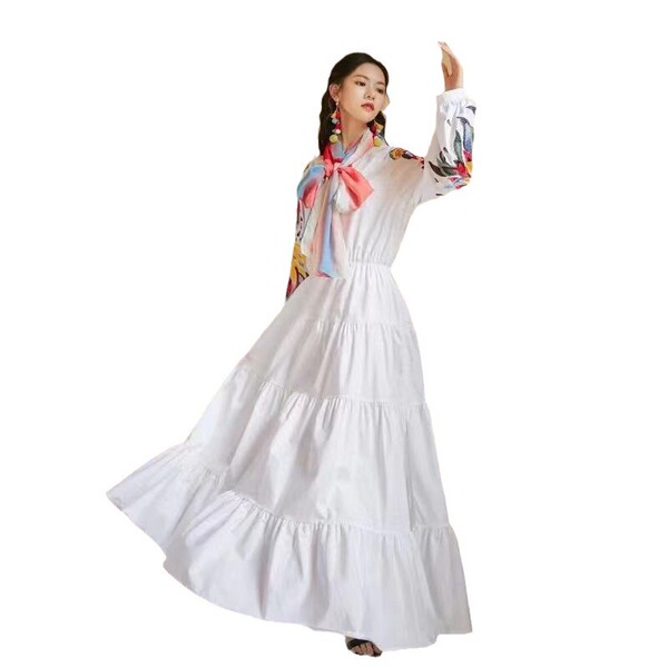 Spring cotton polyester ethnic style travel check-in Yunnan Tibet…