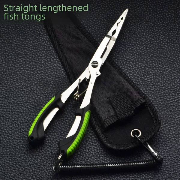 Spot wholesale stainless steel straight long multi-function fishing tool cutting line pressure lead control fish fishing Road clamp