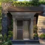 定制款带金刚纱门门头门柱铸铝门自建房别墅大门小区防盗门家用