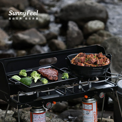 SunnyFeel outdoor camping pot set outdoor picnic dry pot camp baking pan hot pot aluminum alloy hanging pot