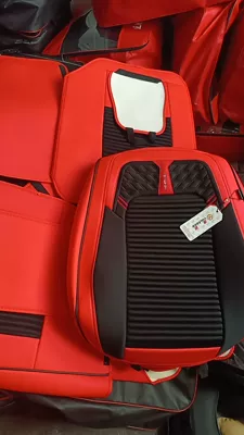 Four Seasons Pad: Seat Cover for All Seasons - five-seats-red-and-black-five-seats