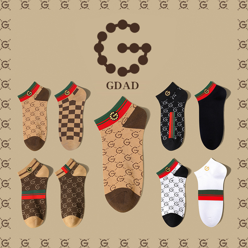 genuine goods GDAD Men's Socks Fashionable Men's Socks Distinctive Cotton Short Tube Socks Deodorant Boat Socks New in a Pair of Pocket