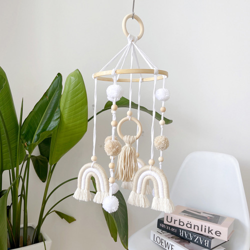 Rainbow starry sky ins wall hanging decoration B&B children's room aerial balance pendant indoor living room creative pendant