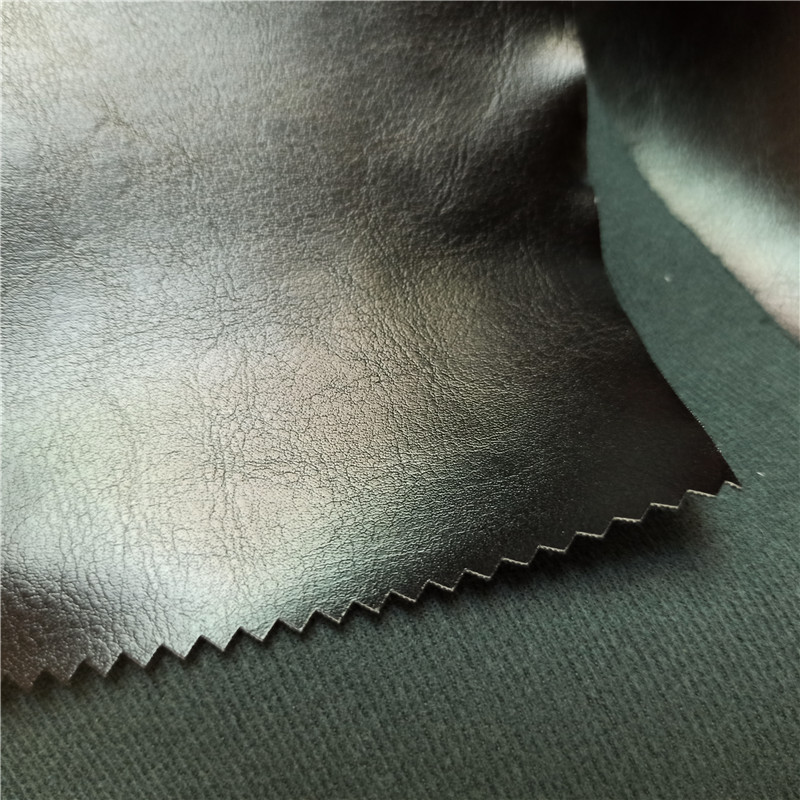 黑R64水晶纹拳击手套革仿棉绒弹力毛底pu人造革合成皮革