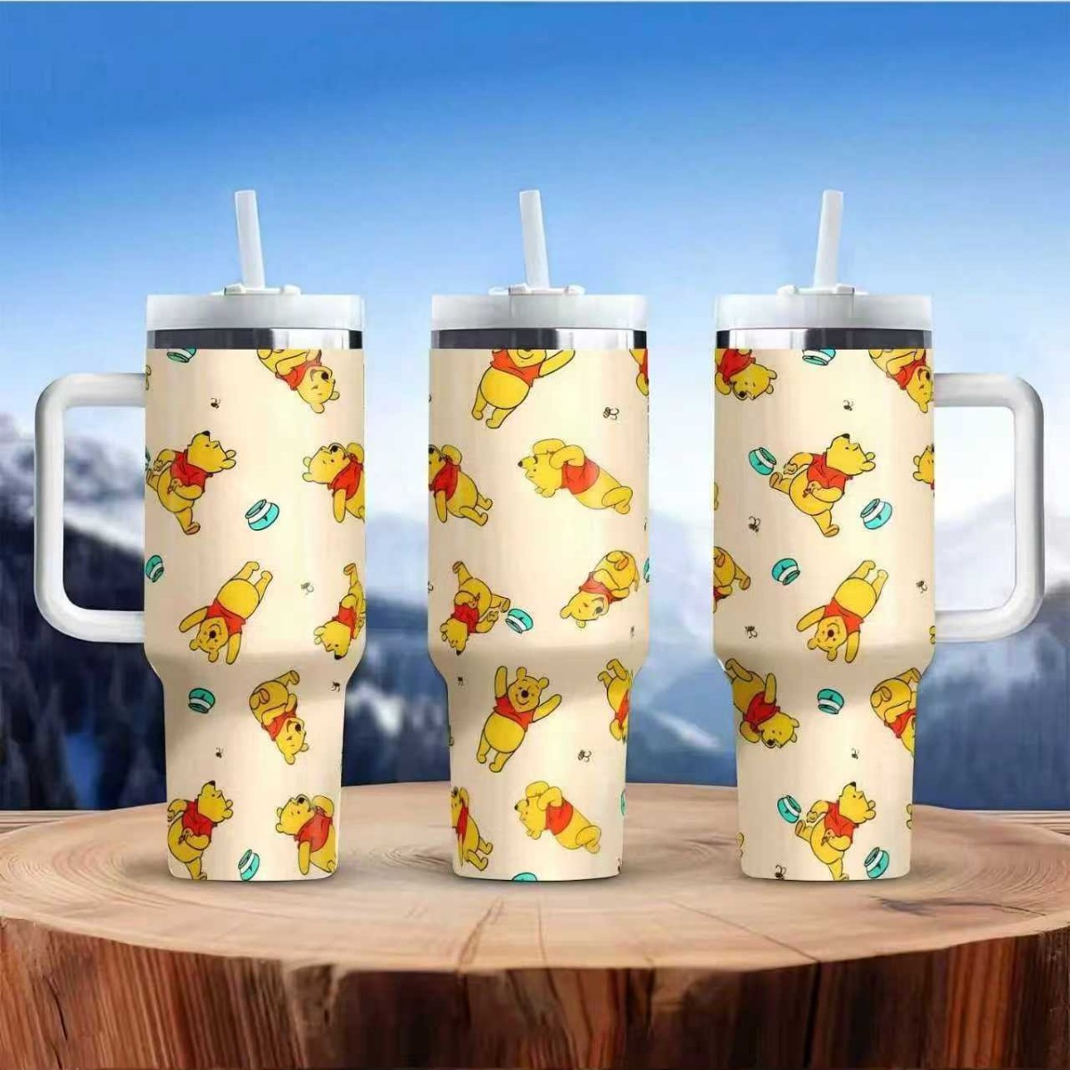 Transfronterizo Amazon 40oz Sanrio dibujos animados KT gato serie termo taza de hielo taza de café portátil con mango