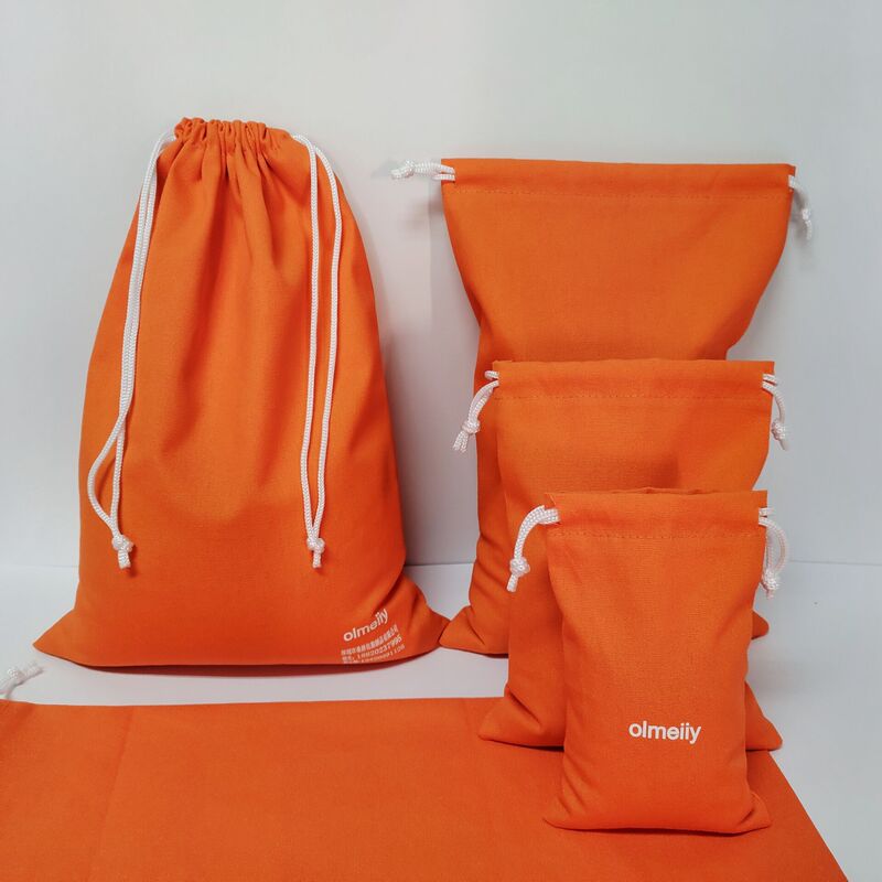 Factory love wholesale Mashi orange packing bag hand-mixing gift canvas bag cotton drawstring bag large quantity free shipping
