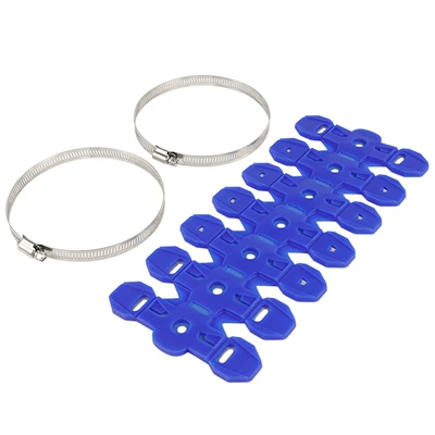 Motorcycle exhaust pipe heat shield, Motorcycle exhaust pipe - blue