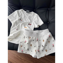 睡衣女夏季薄款短裤短袖套装ins高级感家居服休闲可外穿跨境批发
