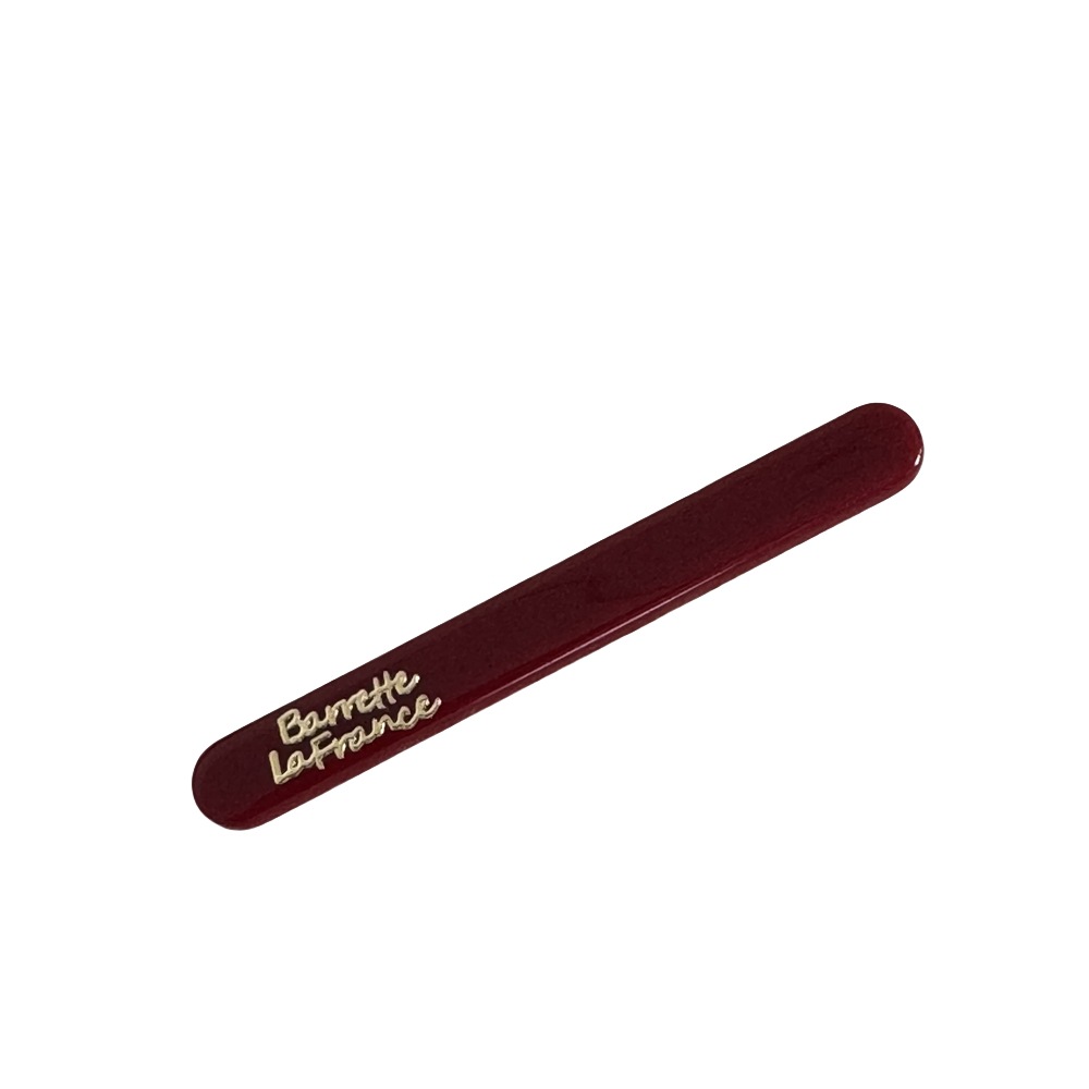 ヘアクリップ｜赤系・金色ロゴ・アかわいい・小型・ヘアアクセサリー|undefined