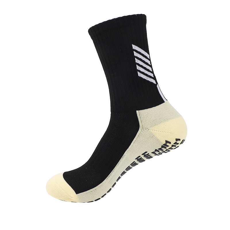Calcetines de fútbol de media caña unisex para entrenamiento/competición, suela de toalla reforzada，antideslizantes