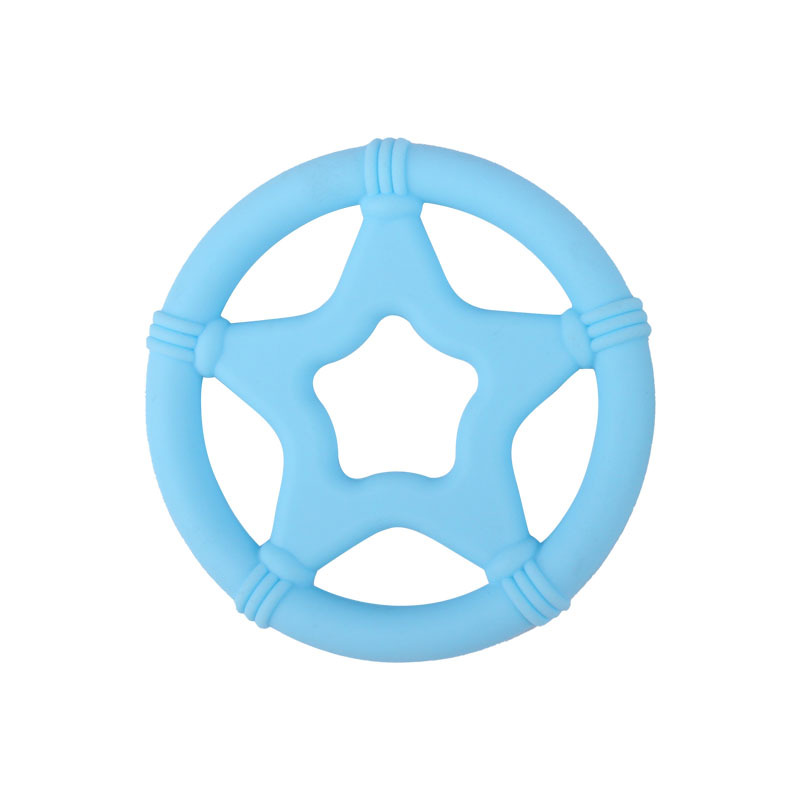 Nuevo bebé suministros de dibujos animados de silicona estrella teether dientes del bebé juguetes Amazon AliExpress