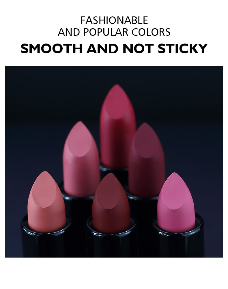 Langmanni's new Starry Sky bullet-shaped lipstick pen, single black tube matte textured lipstick, cross-border makeup undefined