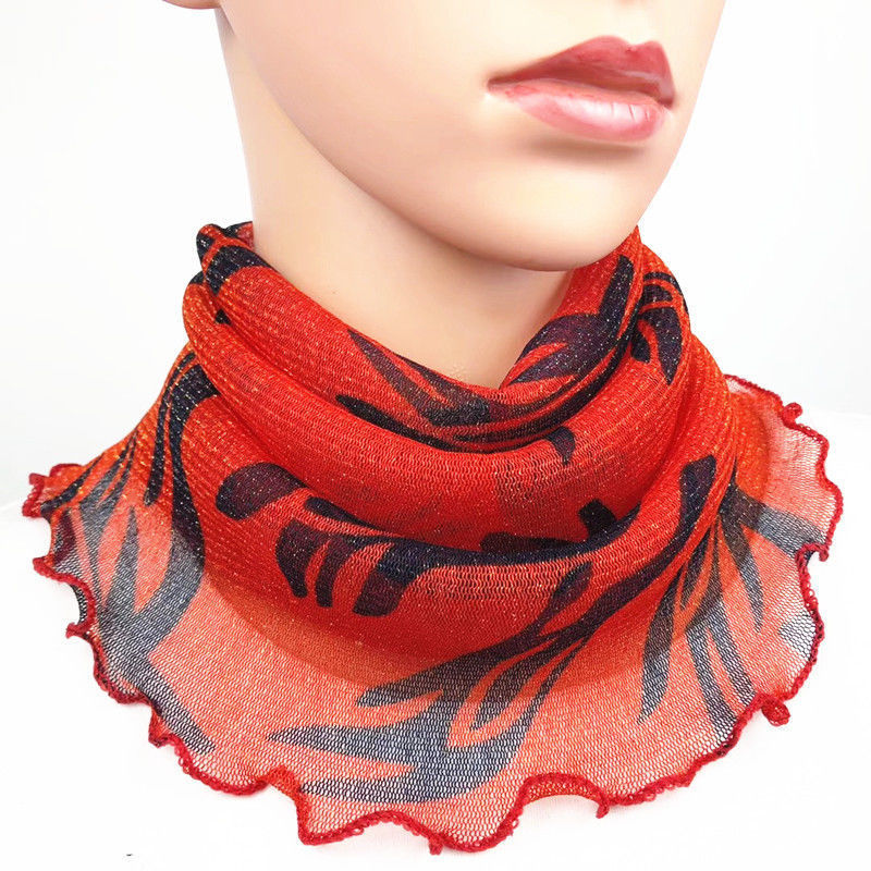 Cuello de orejas de alambre de oro para mujeres primavera y verano universal protector solar cuello de cuello multifuncional velo de cuello de cubierta de cabeza de seda pequeña bufalla