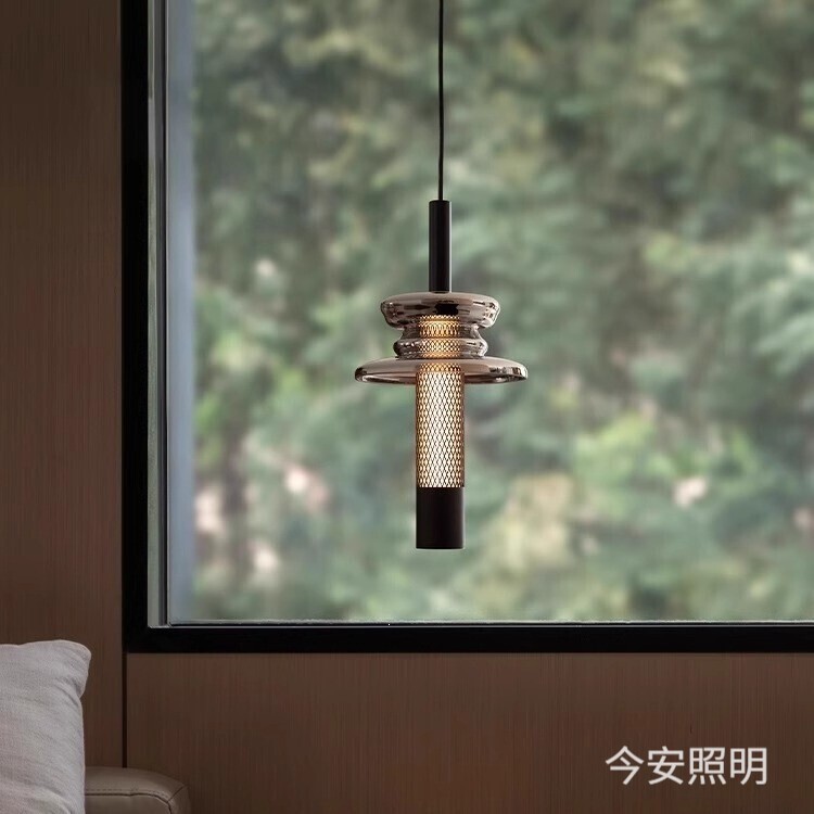 Italian-Style Light Luxury Bedroom Bedside Pendant Light, Modern and Simple, Adjustable Height, High-End Feel, Suitable for Entryway, Hallway, Bar Counter
