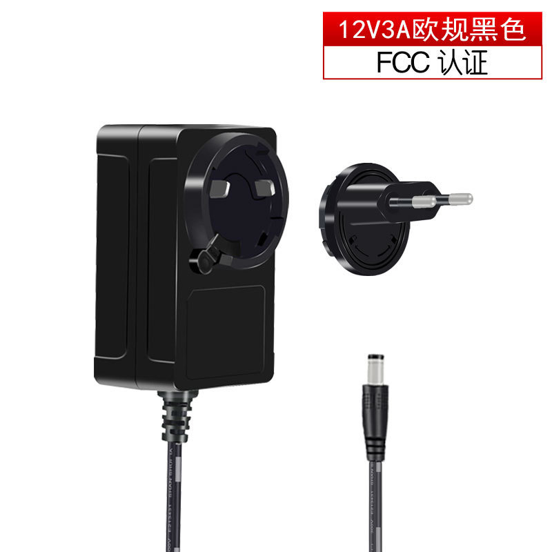 国境を越えた供給 36 ワット EU 認定交換可能なヘッド電源アダプタ 12V3A 加湿器電源アダプタ 12v|undefined