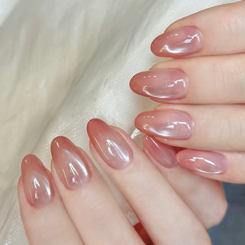 Ins Wear Nail Summer Dopamine Advanced Sense Cat's Eye Blush Gradient Nail Nail Pieces Removable Fake Nail Pieces Ins Wear Nail Summer Dopamine Advanced Sense Cat's Eye Blush Gradient Nail Nail Pieces Removable Fake Nail Pieces