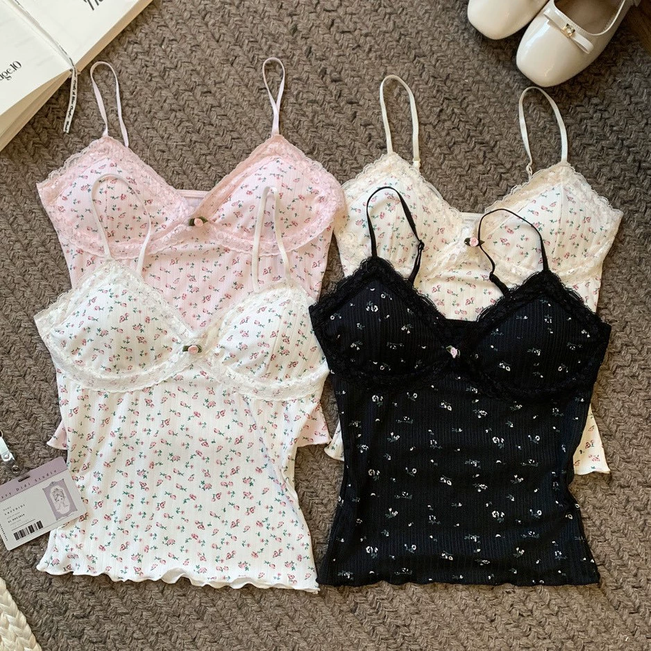 Чистый ветер сладкий кружевной цветочный камзол жилет женский с нагрудным ковриком