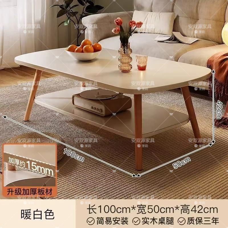 小户型简易茶几出租屋小桌子奶油风北欧客厅家用网红矮桌现代简约|undefined