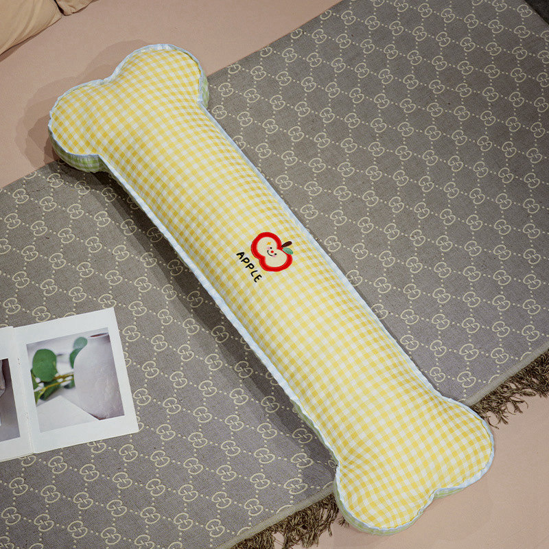 Almohada Cilíndrica en Forma de Hueso de Algodón Desmontable para Cama image 9