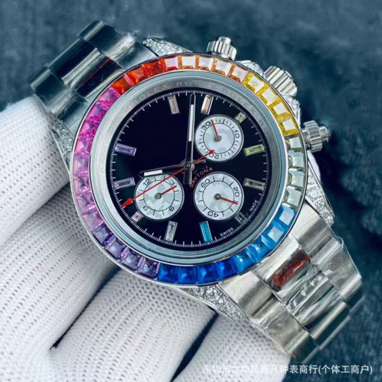 Aliexpress Laojia Rainbow Di Full-Function Chronograph Fully Automatic Mechanical Men's Watch Cross-Border Foreign Trade Daytona