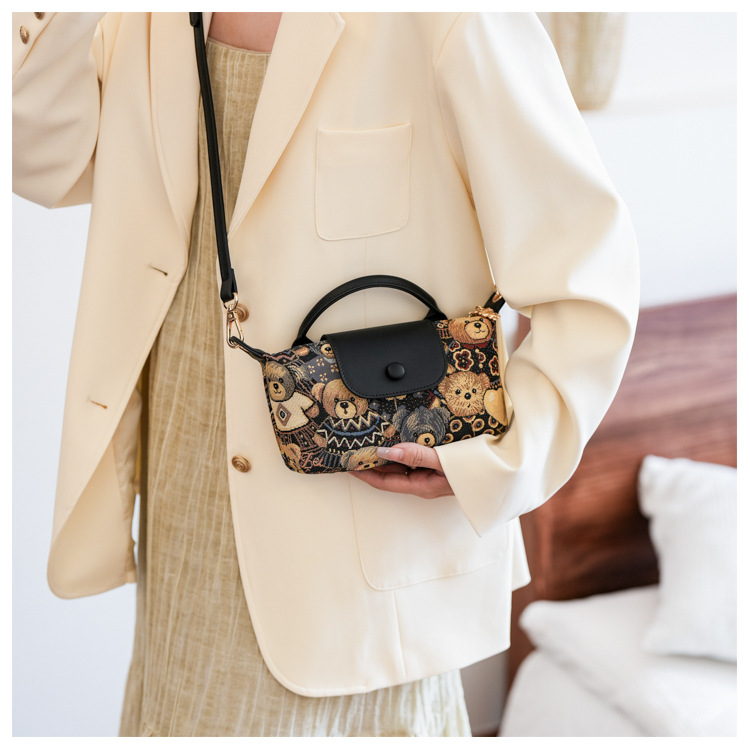 small bag women's bag Korean version ins style canvas bag trendy versatile women's shoulder messenger bag_voghion.com