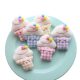 Sweet Korean Cherry Pudding Ice Cream DIY Children's Hair Accessories Cute Plaid Ice Cream Brooch Accessories