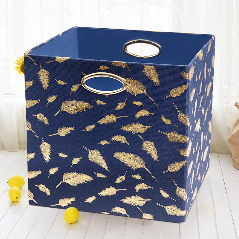 家用收纳箱整理箱储物箱皮质加厚卧室衣柜衣帽间样板间装饰收纳盒