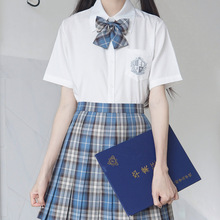 雾町中女款 原创jk制服衬衫日系学院风 奶白色短袖衬衣夏季新款