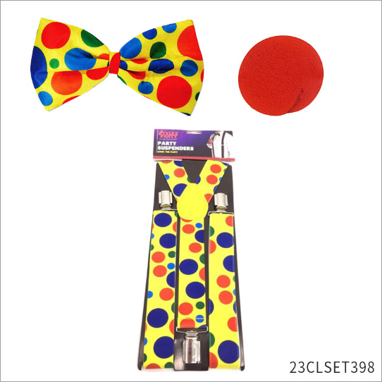 Pascua payaso accesorios de vestir accesorios divertidos sombreros pajarita tirantes zapatos calcetines payaso nariz roja