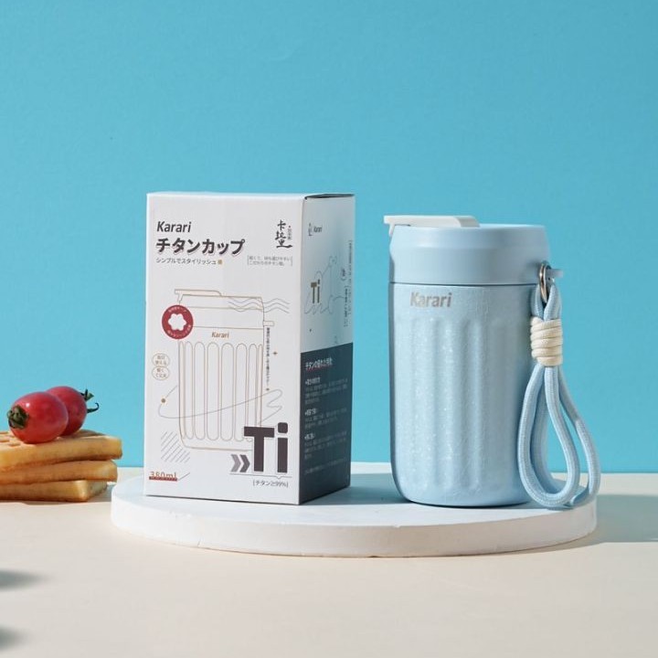 純チタン保温カップkarariスマート恒温カップオフィス蓋付き保冷コーヒーカップハイエンド車載カップ|undefined