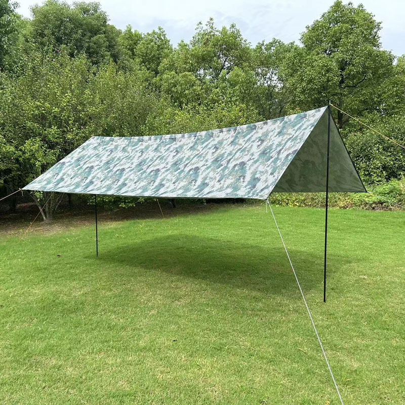 Camouflage canopy, rainproof multifunctional sunshade tent, outdoor ground cloth, essential for travel, convenient foldable canopy for outdoor use