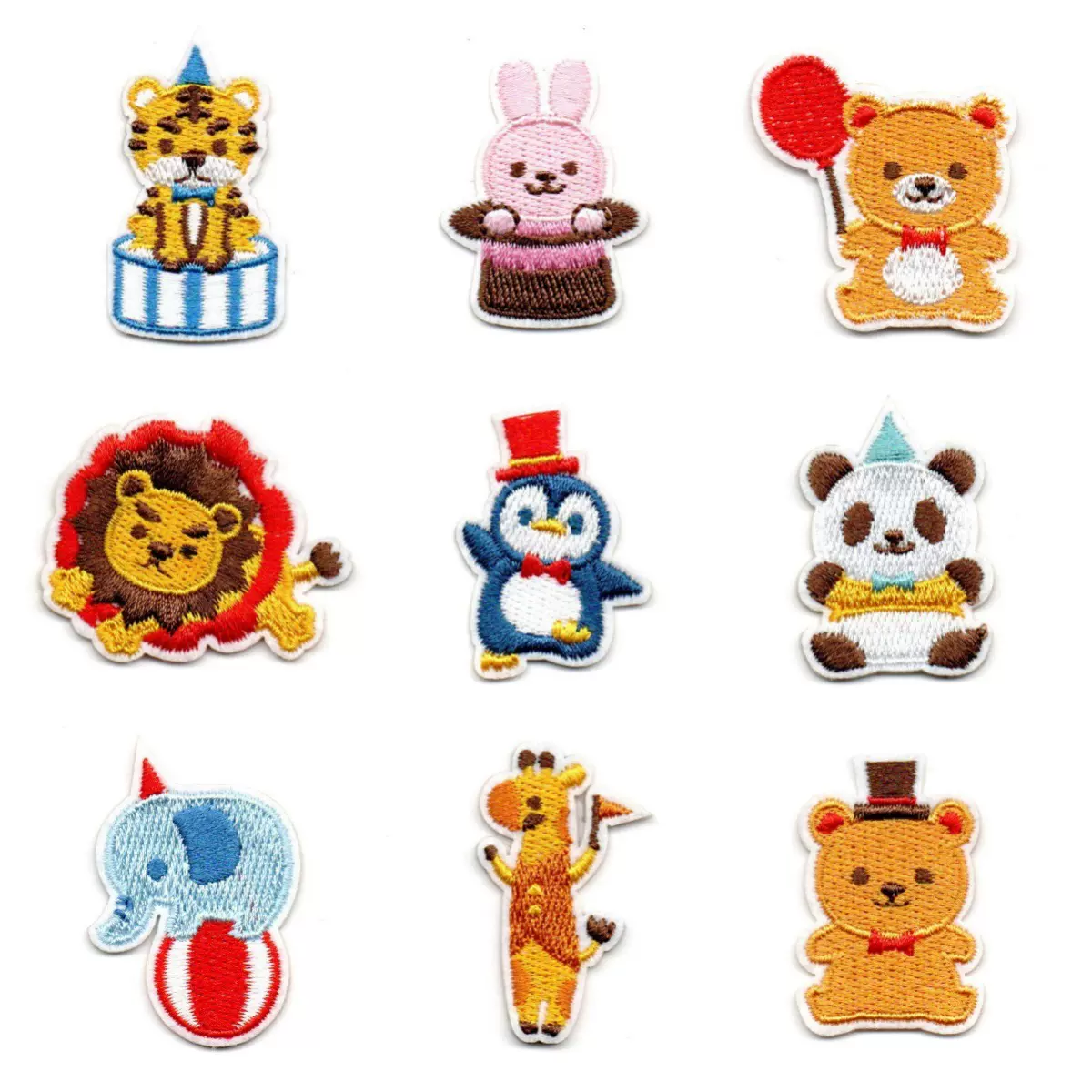 电脑绣花布标可爱卡通迷你小动物刺绣布贴辅料贴布补丁贴布贴