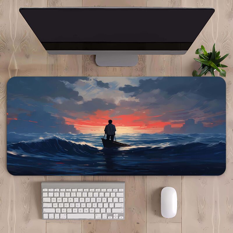 マウスパッド特大山岳風景キーボードパッド特大厚手縁取り大型デスクパッド一件代発|undefined