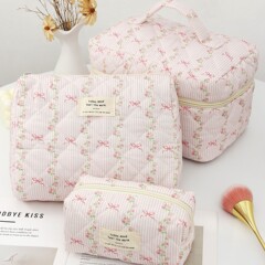 クロスボーダーモデル旅行キルティング化粧品バッグコットン化粧バッグ美的花柄ビジネストラベルトイレタリーオーガナイザーバッグ