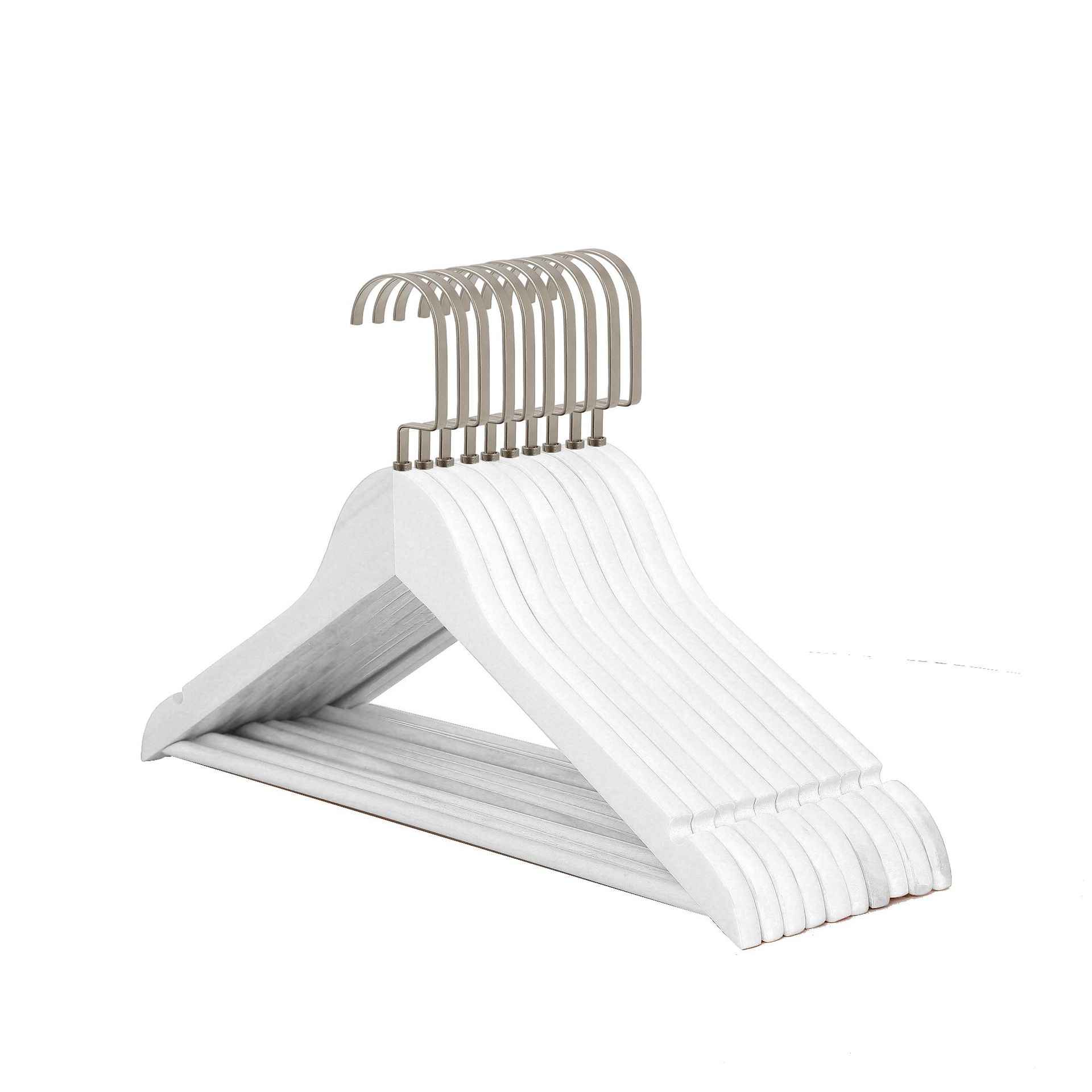 P66 percha de madera blanca tienda de ropa de madera hotel exportación percha de ropa percha de pantalones percha de ropa percha