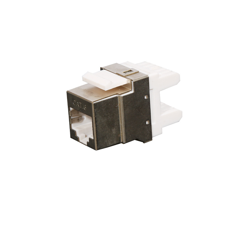 六类屏蔽模块 180度Cat6屏蔽网络模块 RJ45网络模块