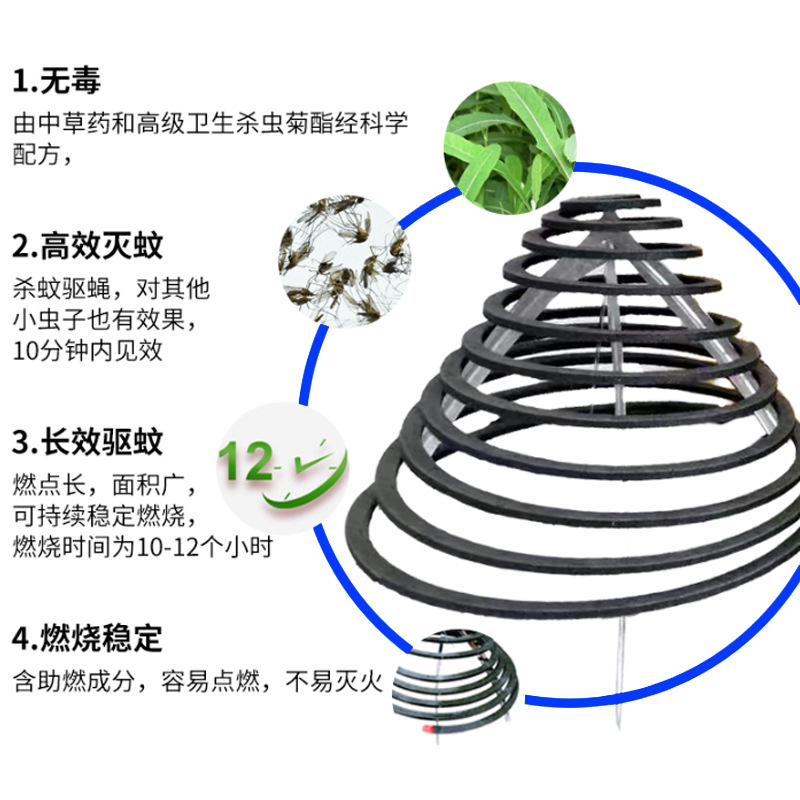 incienso para mosquitos de granja de cerdos con pequeño área de combustión al aire libre y efecto de repelente de mosquitos para la cría de mosquitos