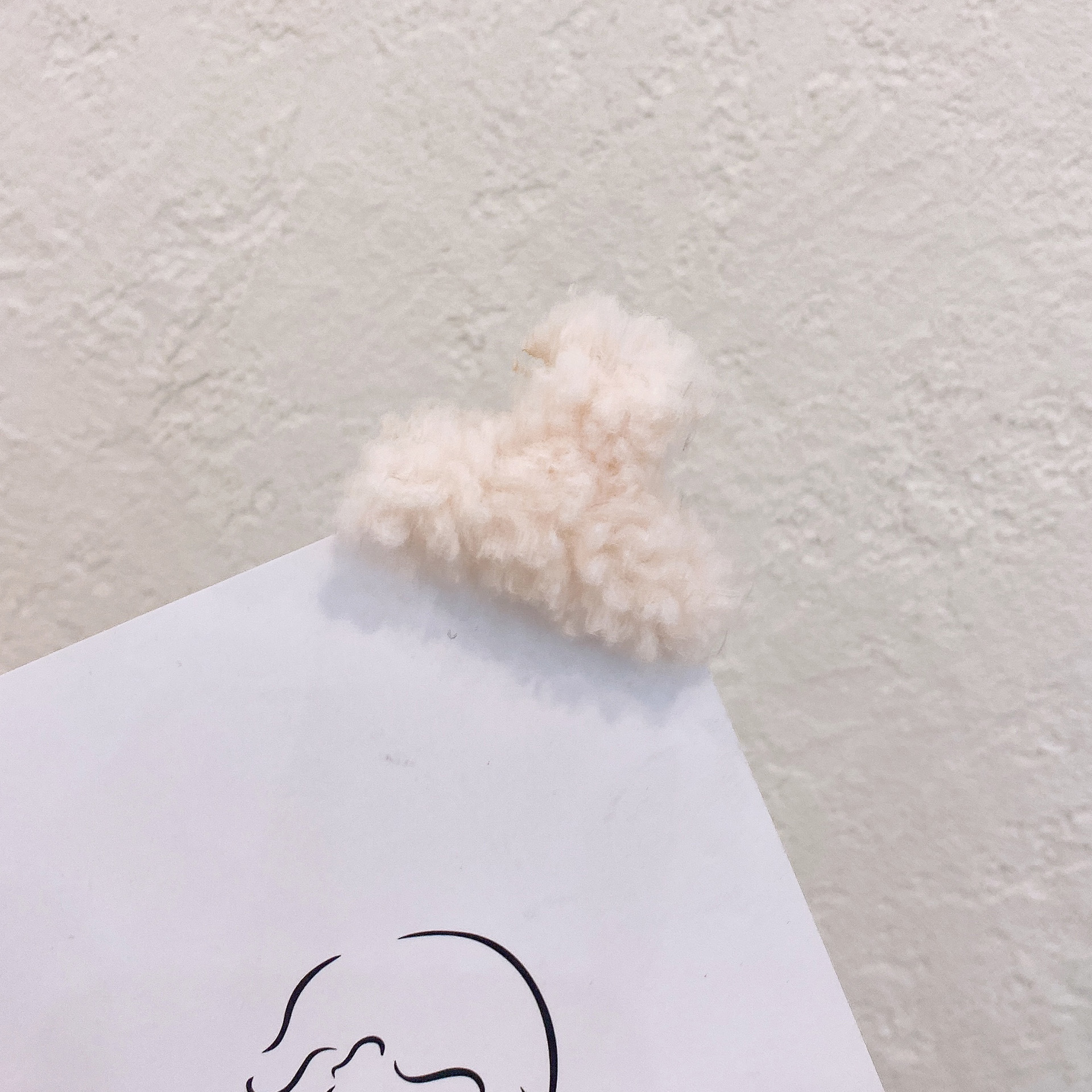 Corea del Sur nuevo Dongdaemun conejo de piel grande clip de pelo de felpa clip de pelo de la espalda de la cabeza horquilla de tiburón clip de horquilla femenina