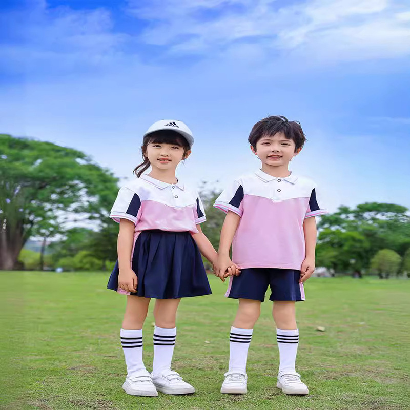 Summer Sports Style School Uniforms for Primary School Students, Custom-Made Children's Class Uniforms, Oem Short-Sleeve Shirts + Pants Summer Sports Style School Uniforms for Primary School Students, Custom-Made Children's Class Uniforms, Oem Short-Sleeve Shirts + Pants