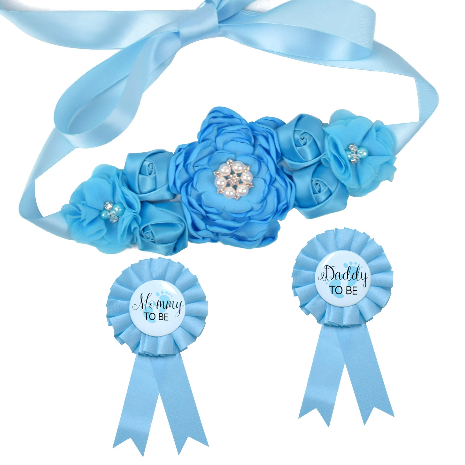 Трансграничные горячие продажи, чтобы приветствовать детскую пирог на baby shower цветочный пояс для будущей мамы mom to be набор корсажа