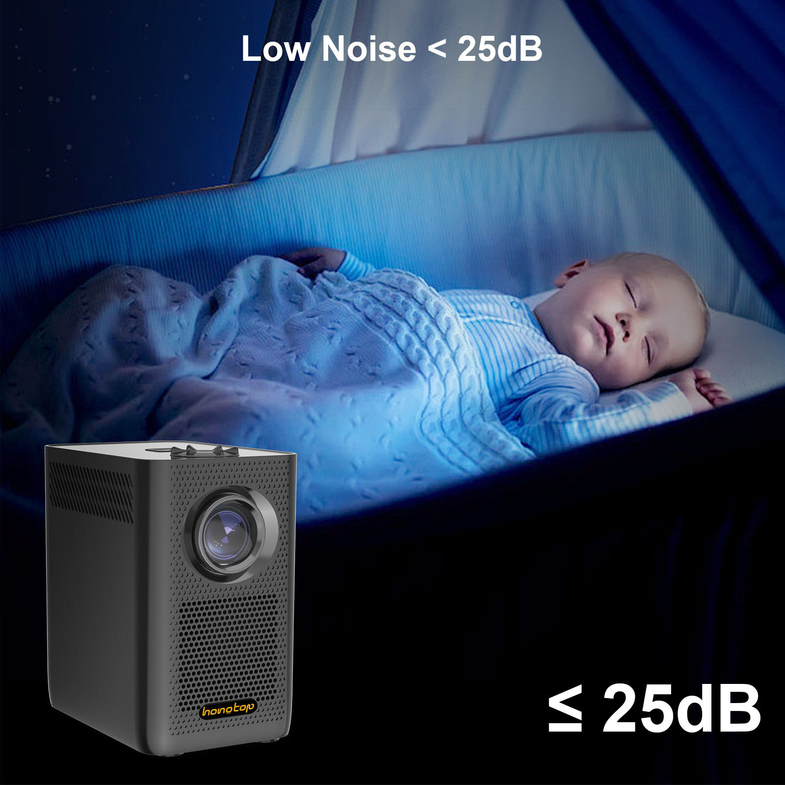 Fuente de teléfono móvil transfronterizo mini mini proyector doméstico portátil compacto inteligente de voz sala de estar dormitorio proyector de pared