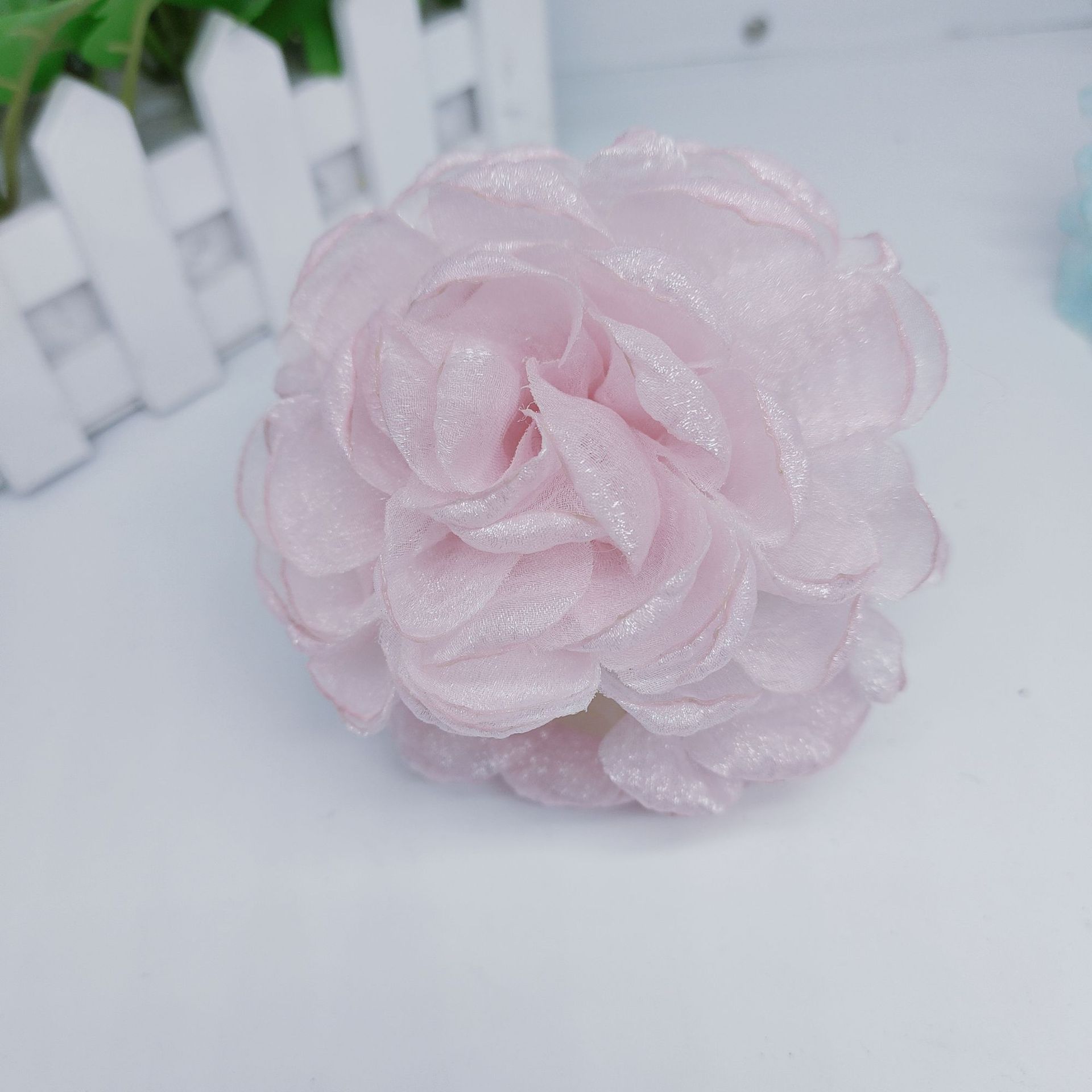 Francés Super Hada tridimensional Rosa flor clip hembra verano Hada espalda Cabeza updo tiburón clip tocado flor