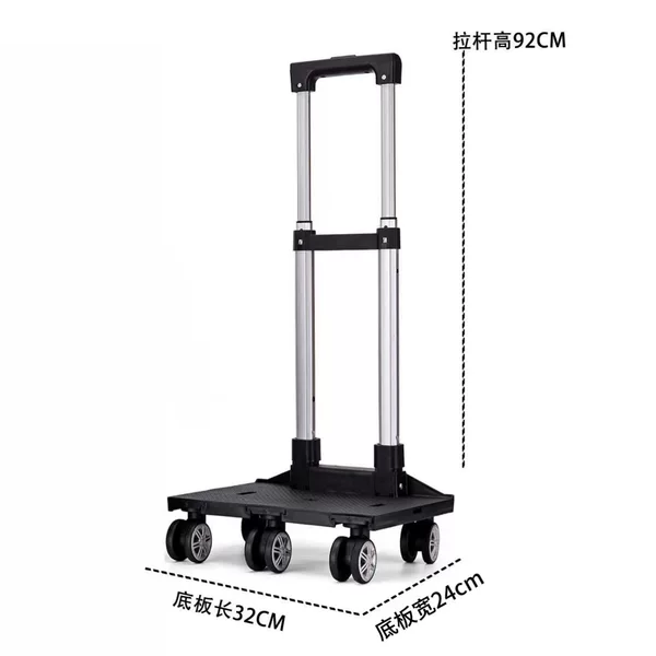 Foldable Shopping Cart for Groceries, Small Trolley for School, Wheeled Cart with Universal Wheels