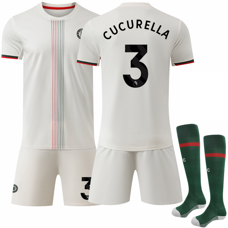 Camiseta de Fútbol de Chelsea 2526, Visitante, 17 Gana Chau, Club Chelsea, Número 10 Palmer, Camiseta de Fútbol Gana Chau