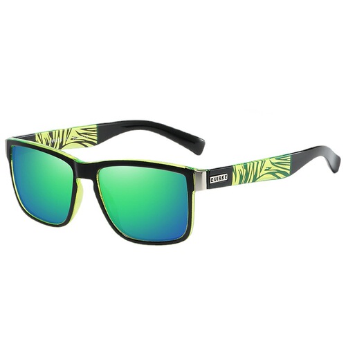 One piece of  mirror sunglasses with polarized sun lenses, square frame, outdoor use, colorful sunglasses, dropshipping available.