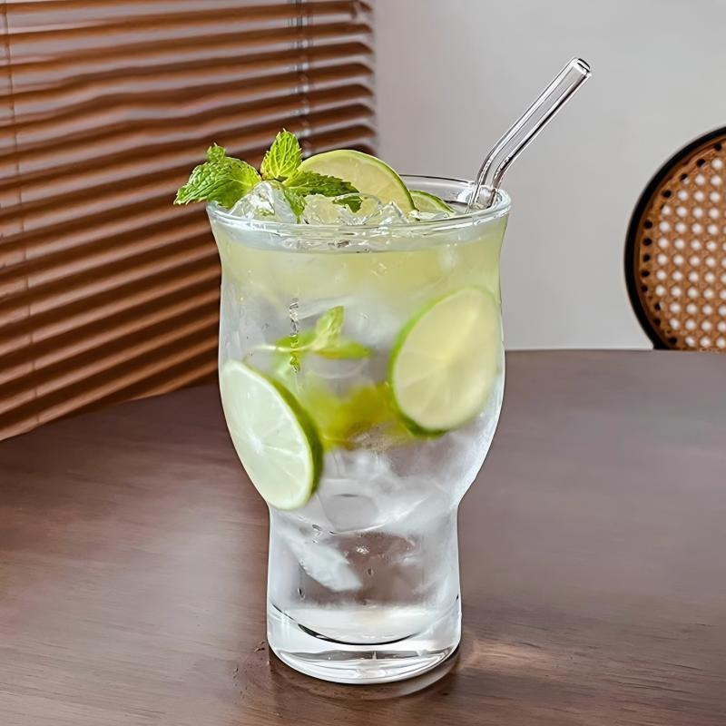 Bicchiere in vetro a bocca larga per caffè e bibite fredde_voghion.com