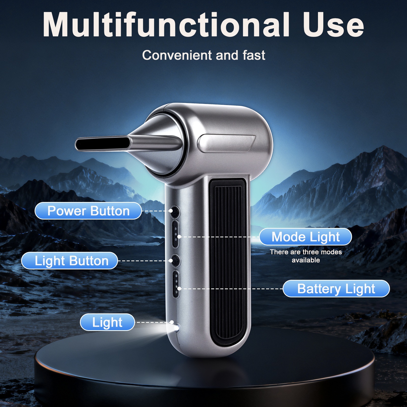 Cross-border bestseller: Multifunctional powerful fan, mini portable dust blower, wireless handheld car vacuum cleaner