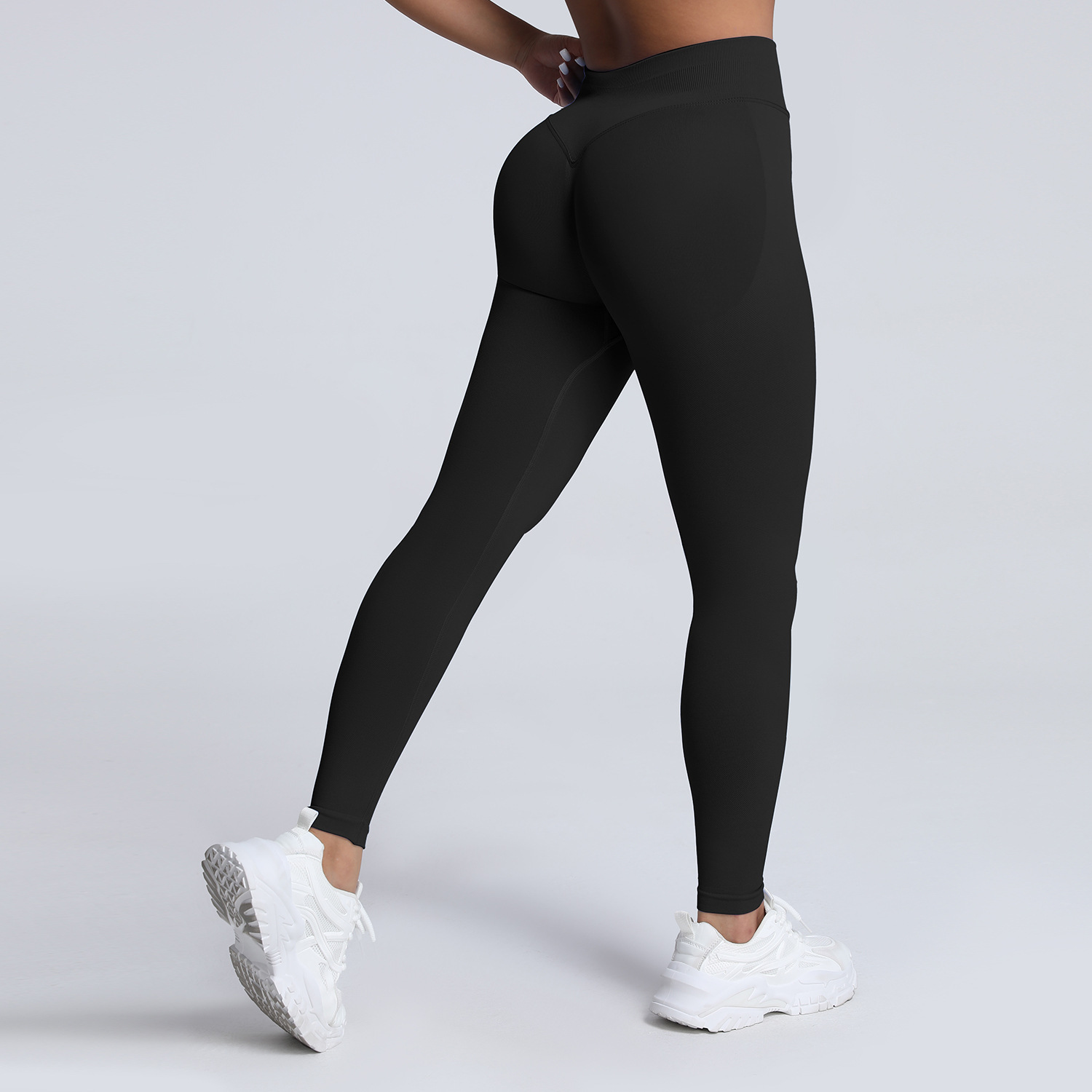 Amazon sin costuras matte pantalones de gimnasio de cintura alta mel mel mel melon elevación de cadera ajustado pantalones deportivos de secado rápido para correr pantalones de calzado